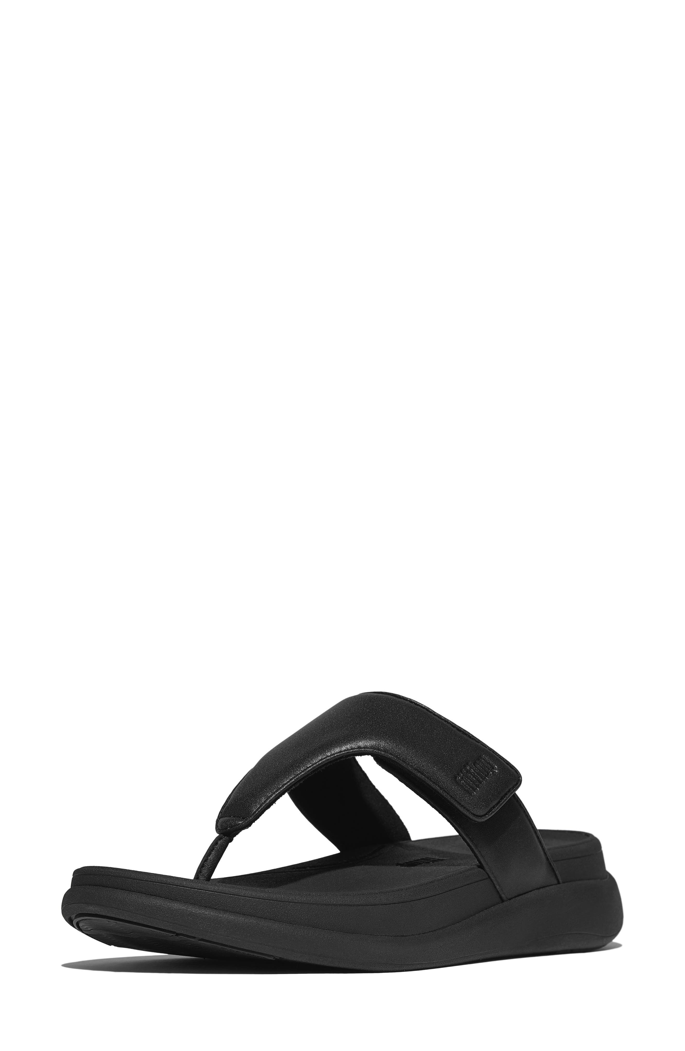 FitFlop F-Mode Go Adjustable Platform Flip Flop, Alternate, color, All Black