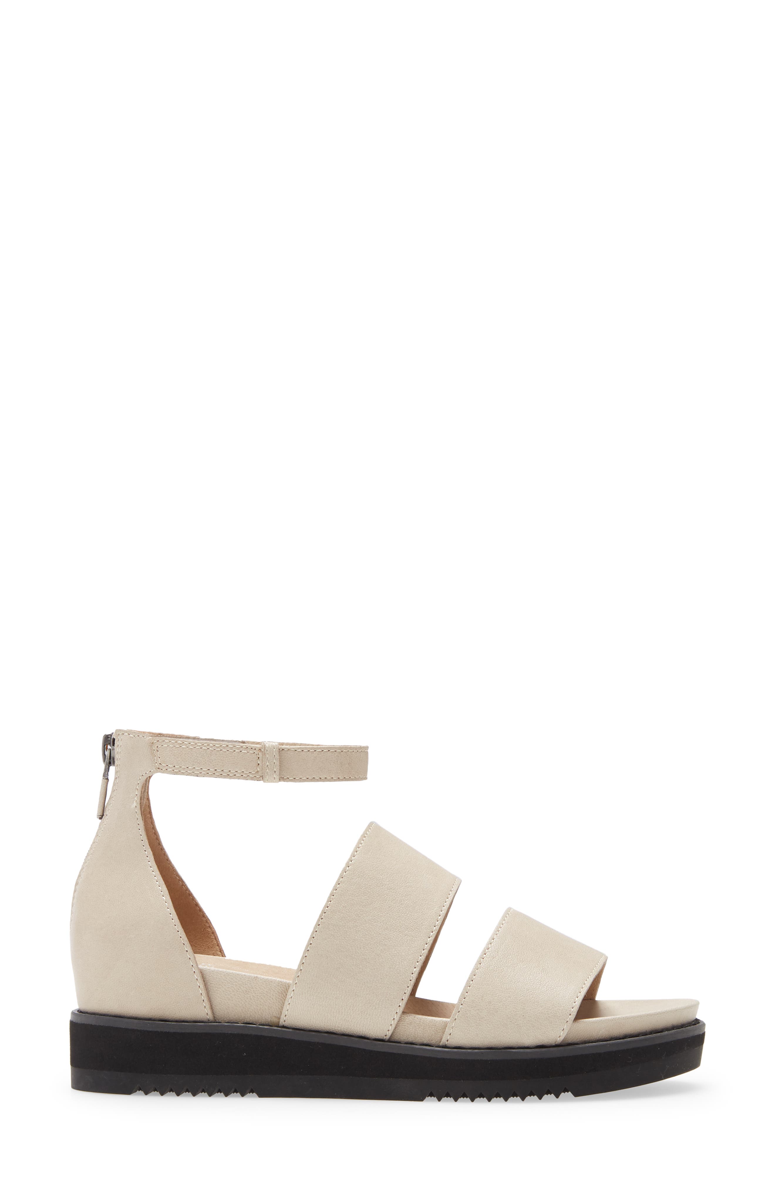 Keno Platform Sandal, Alternate, color, BONE LEATHER