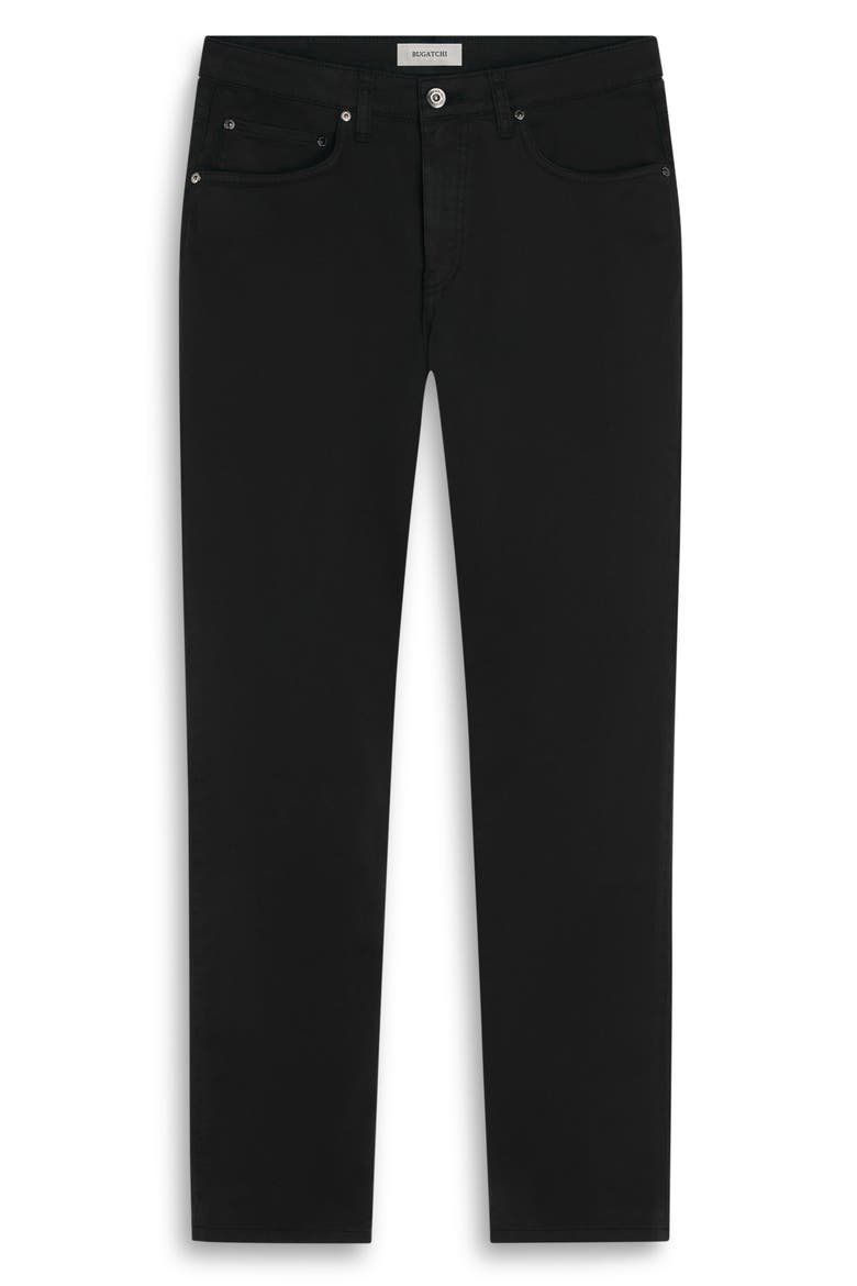Five Pocket Stretch Cotton Pants, Main, color, BLACK