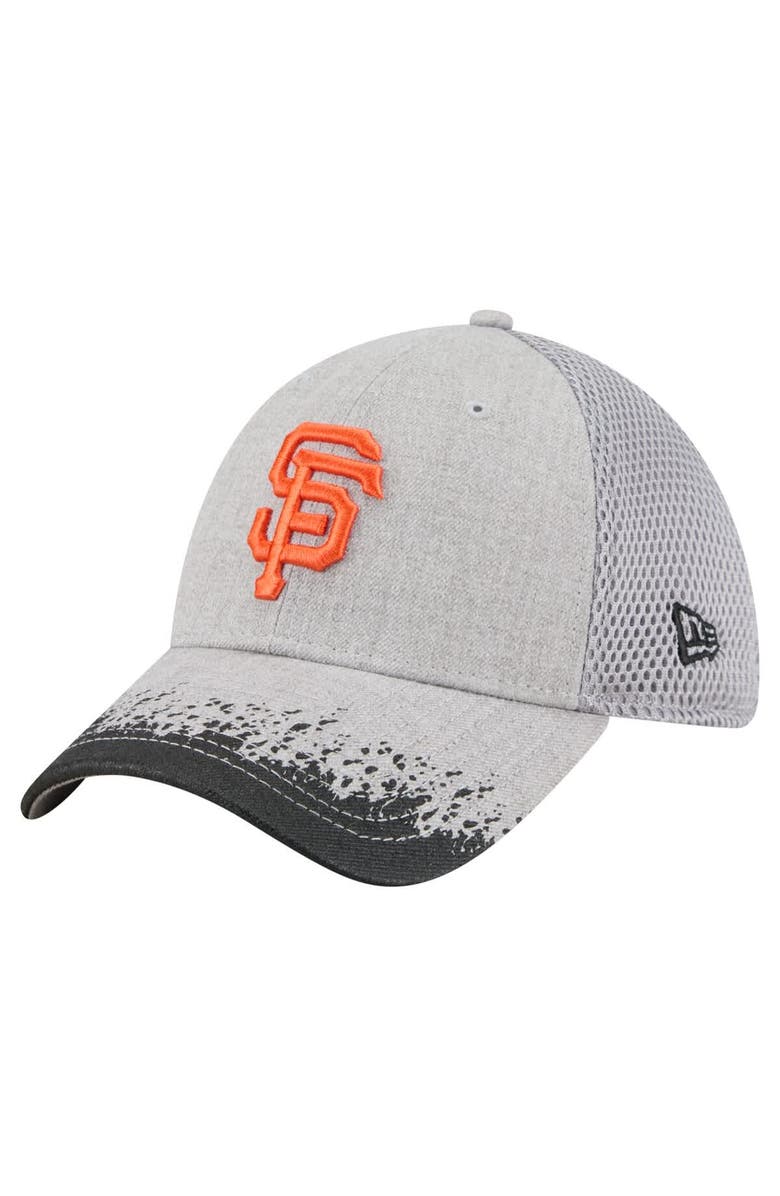 New Era Men's New Era Gray San Francisco Giants Visor Paint Splatter 39THIRTY Flex Hat, Main, color, Gray