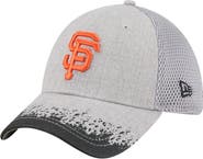 New Era Men's New Era Gray San Francisco Giants Visor Paint Splatter 39THIRTY Flex Hat