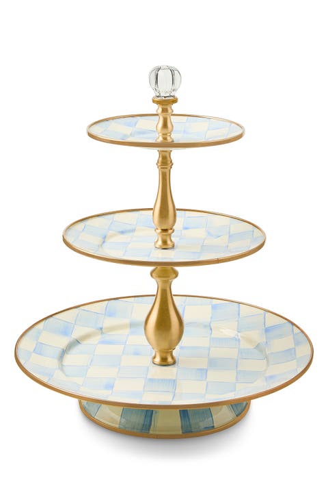 Sky Check Three Tier Sweet Stand