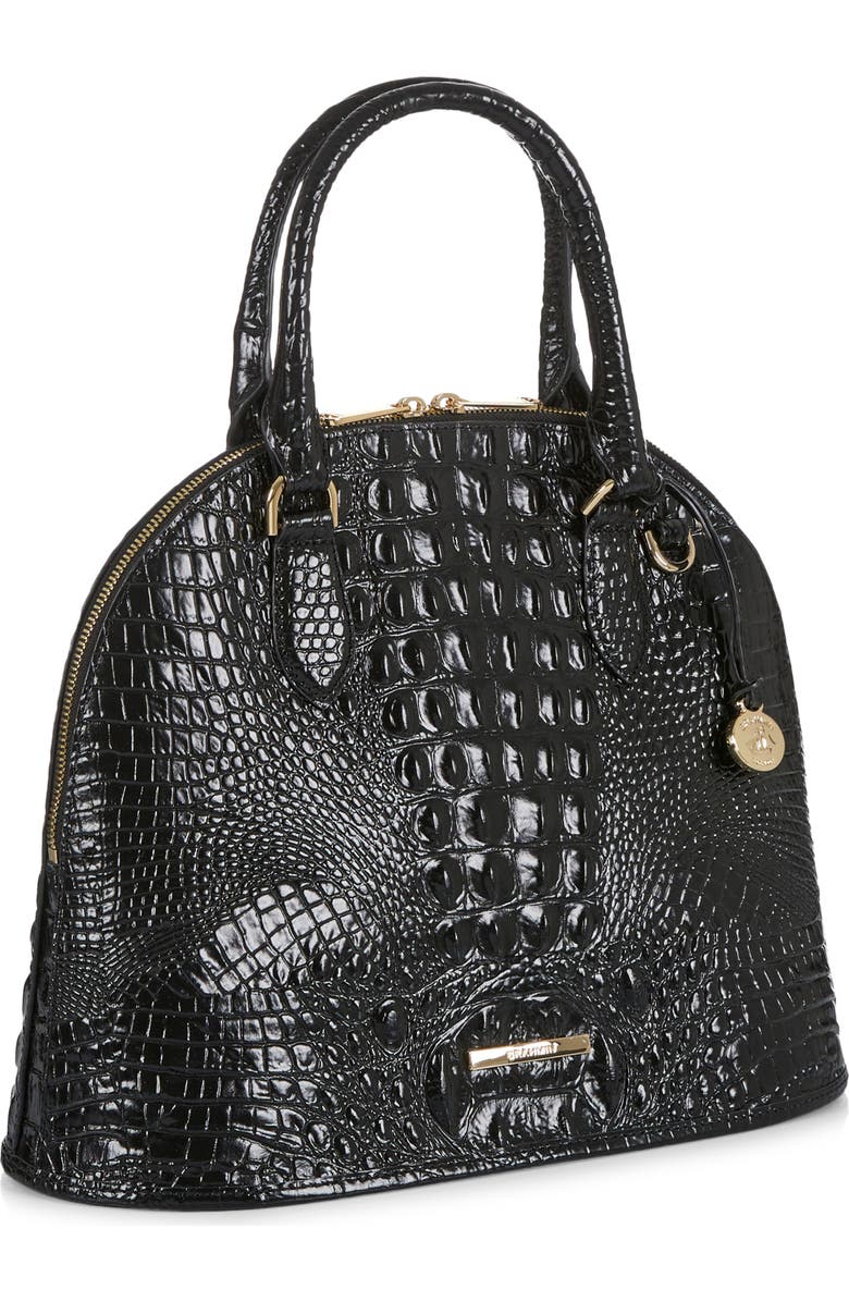 Brahmin Georgina Croc Embossed Leather Satchel, Alternate, color,