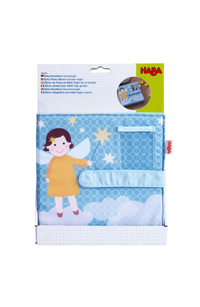 HABA Baby Photo Album - Guardian Angel Soft Cloth Baby Photo Albums - Holds 8 4x6 Photos - New Baby Gift, Sensory Toy for Infants and Toddlers, Alternate, color, Multi