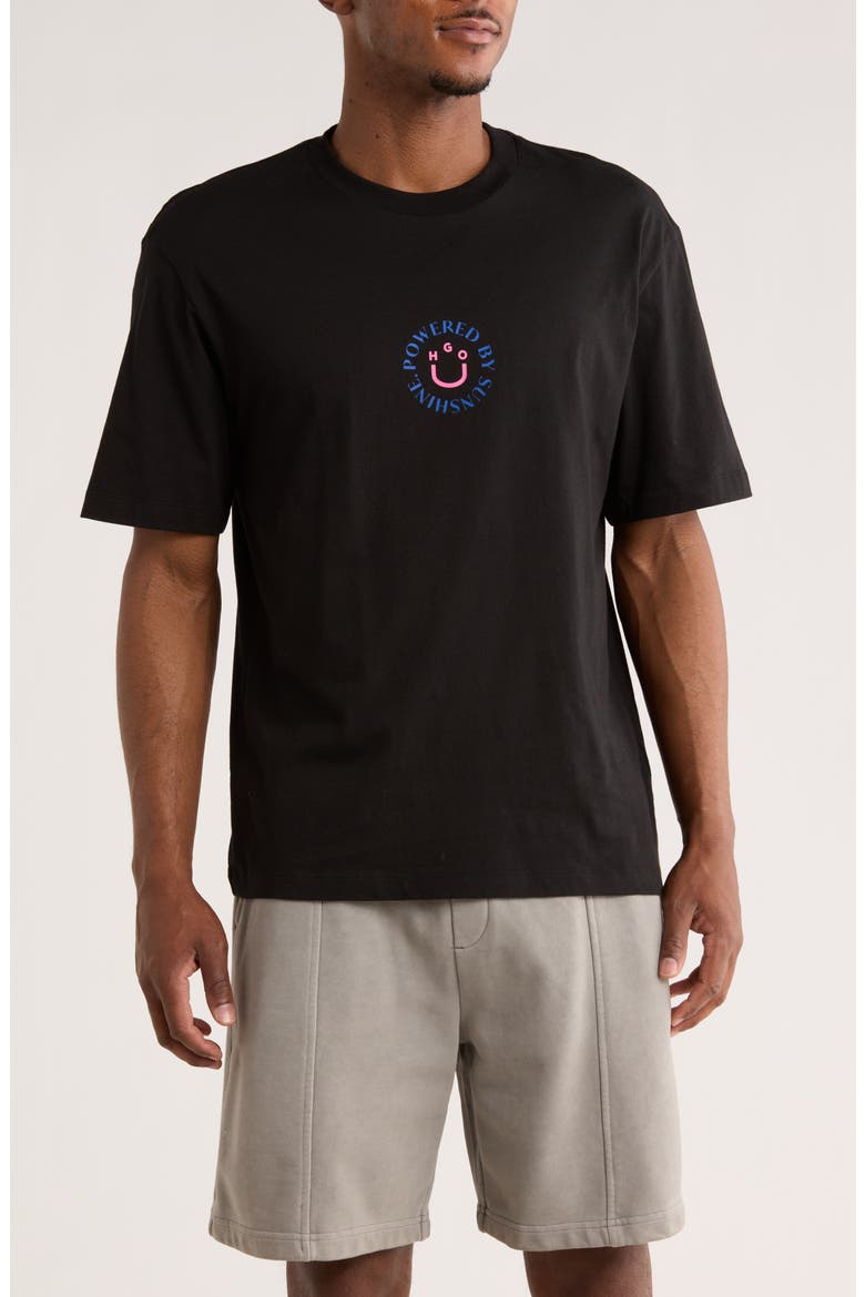 Napoka Logo Graphic Cotton T-Shirt, Main, color, BLACK