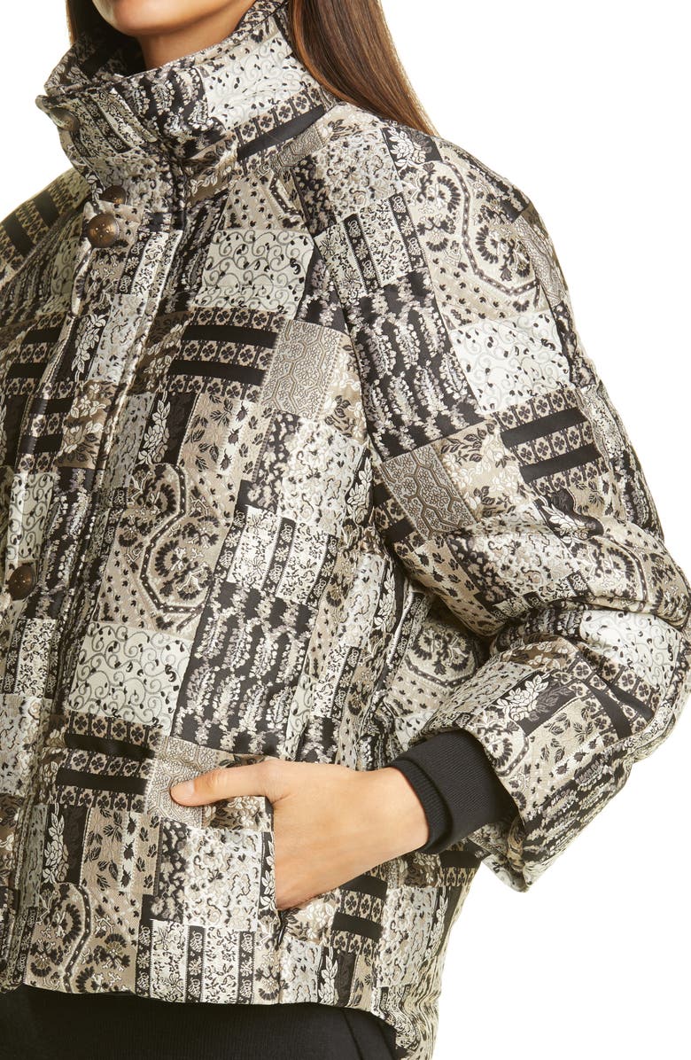 Etro Jacquard Down Puffer Coat, Alternate, color,