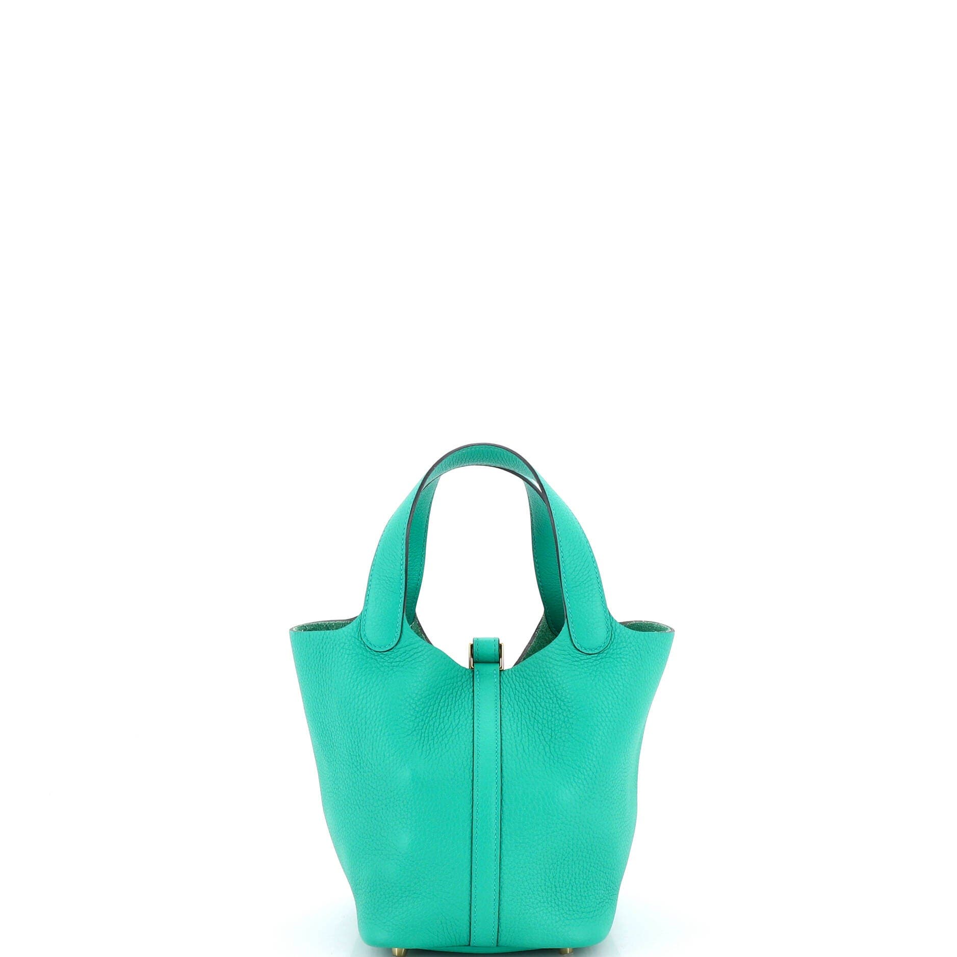 Pre-Owned Hermes Picotin Lock Bag Clemence PM, Alternate, color, Menthe