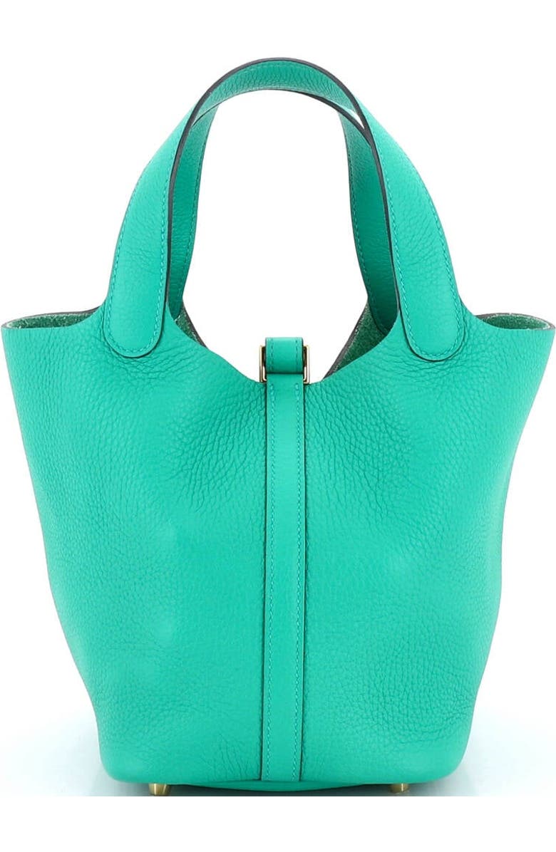 Pre-Owned Hermes Picotin Lock Bag Clemence PM, Alternate, color, Menthe