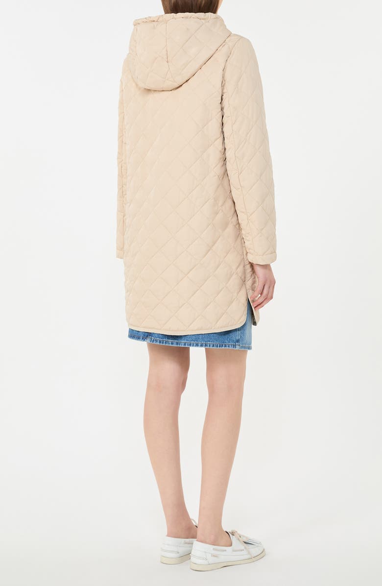 Weekend Max Mara Derio Quilted Jacket with Removable Hood, Alternate, color, Sand