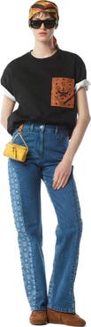 MCM Monogram Jeans in Denim Jacquard