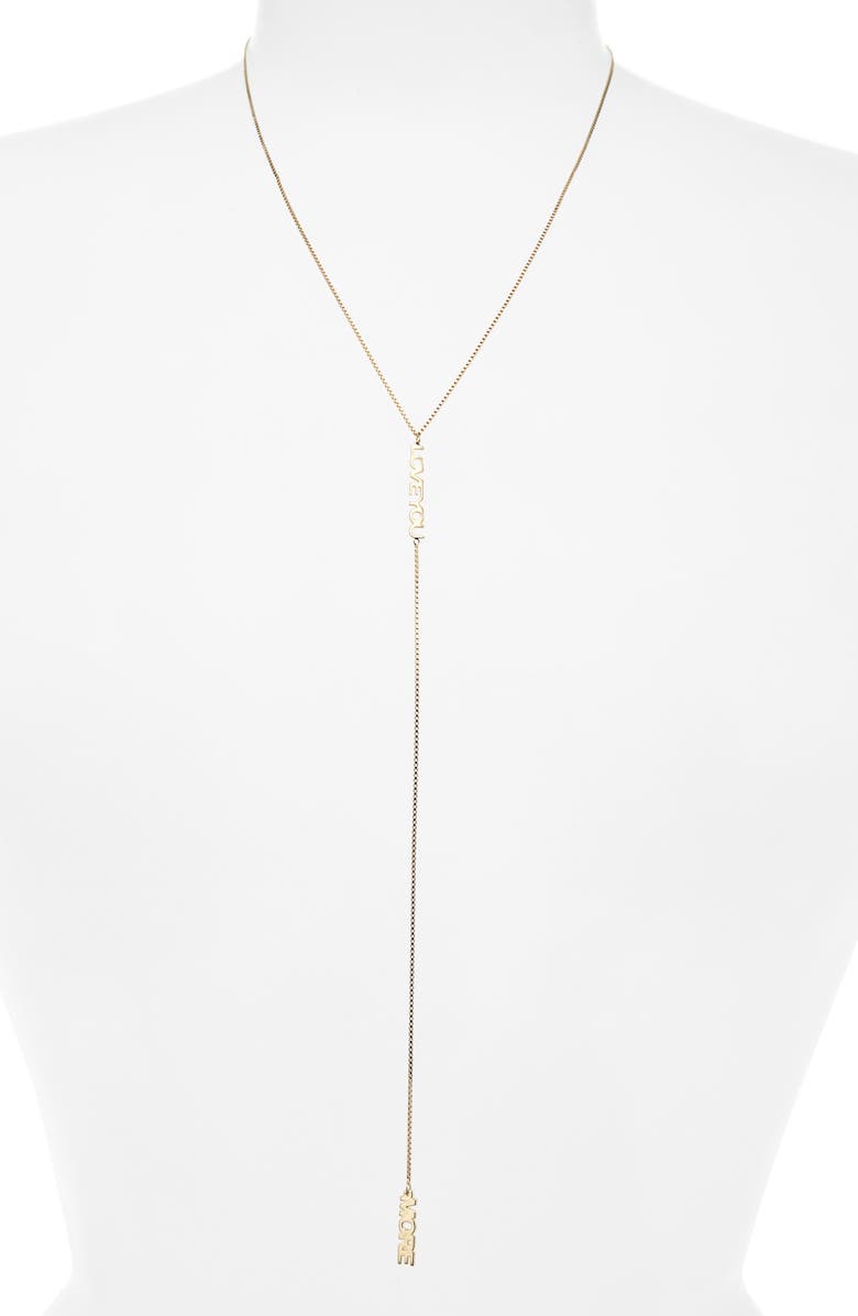 Jennifer Zeuner Love You Y-Necklace, Main, color,