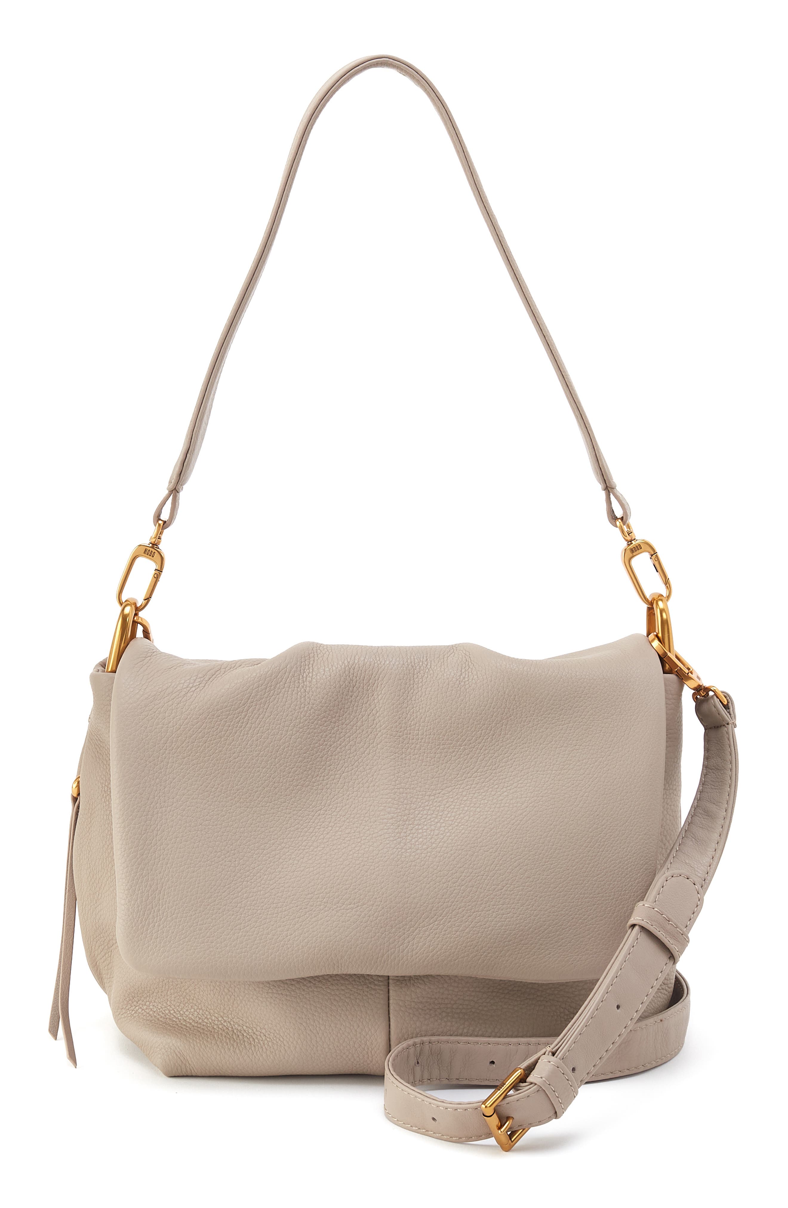 HOBO Harley Leather Shoulder Bag in Taupe 