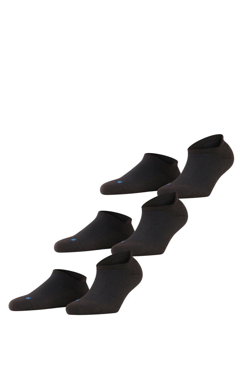 Falke Cool Kick 3-Pack Sneaker Socks, Main, color, Black