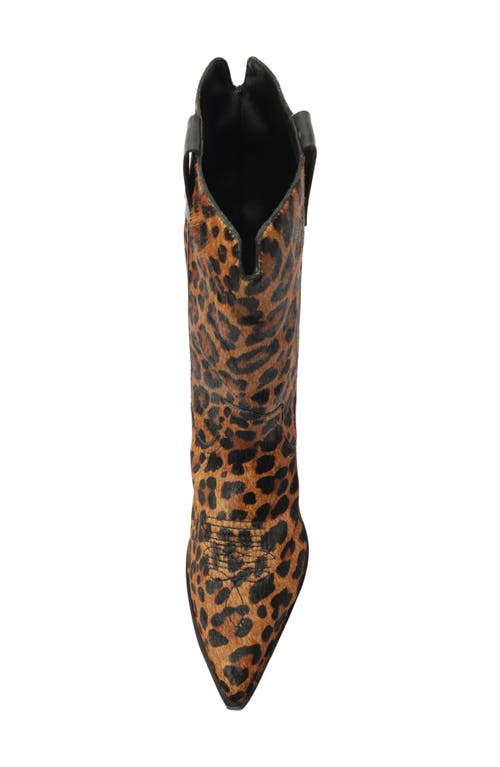 Schutz Ashley Genuine Calf Hair Western Boot In Brown