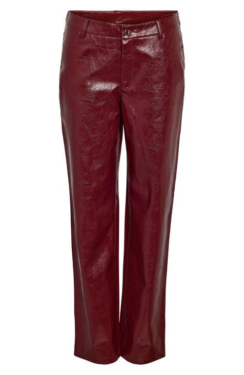 Noisy May Kane Faux Leather Flare Pants
