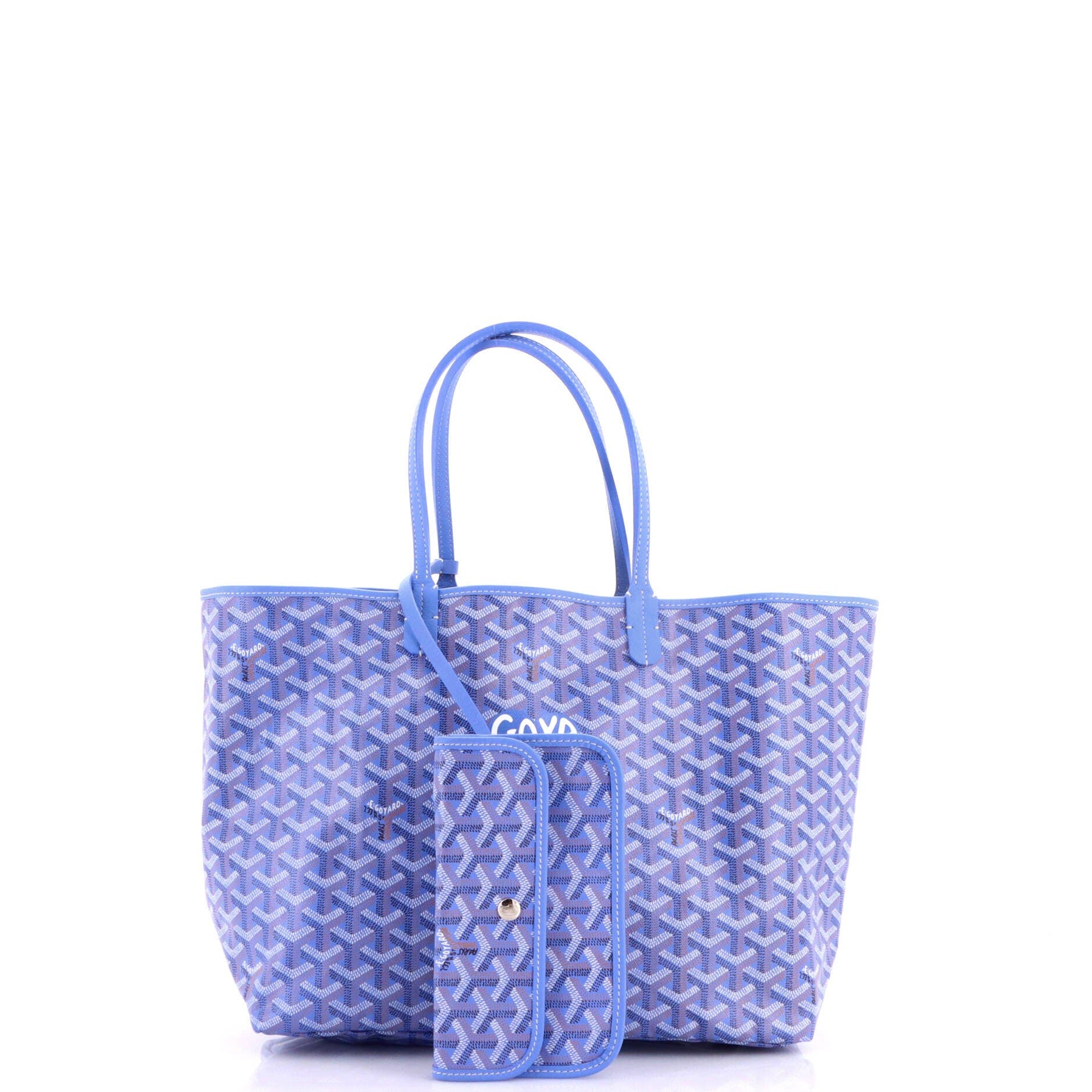 Saint Louis Reversible Tote Coated Canvas and Printed Canvas PM, Alternate, color, Blue