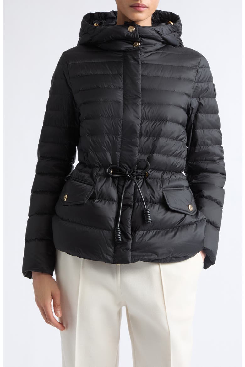 Raies Quilted Down Puffer Jacket, Main, color, BLACK