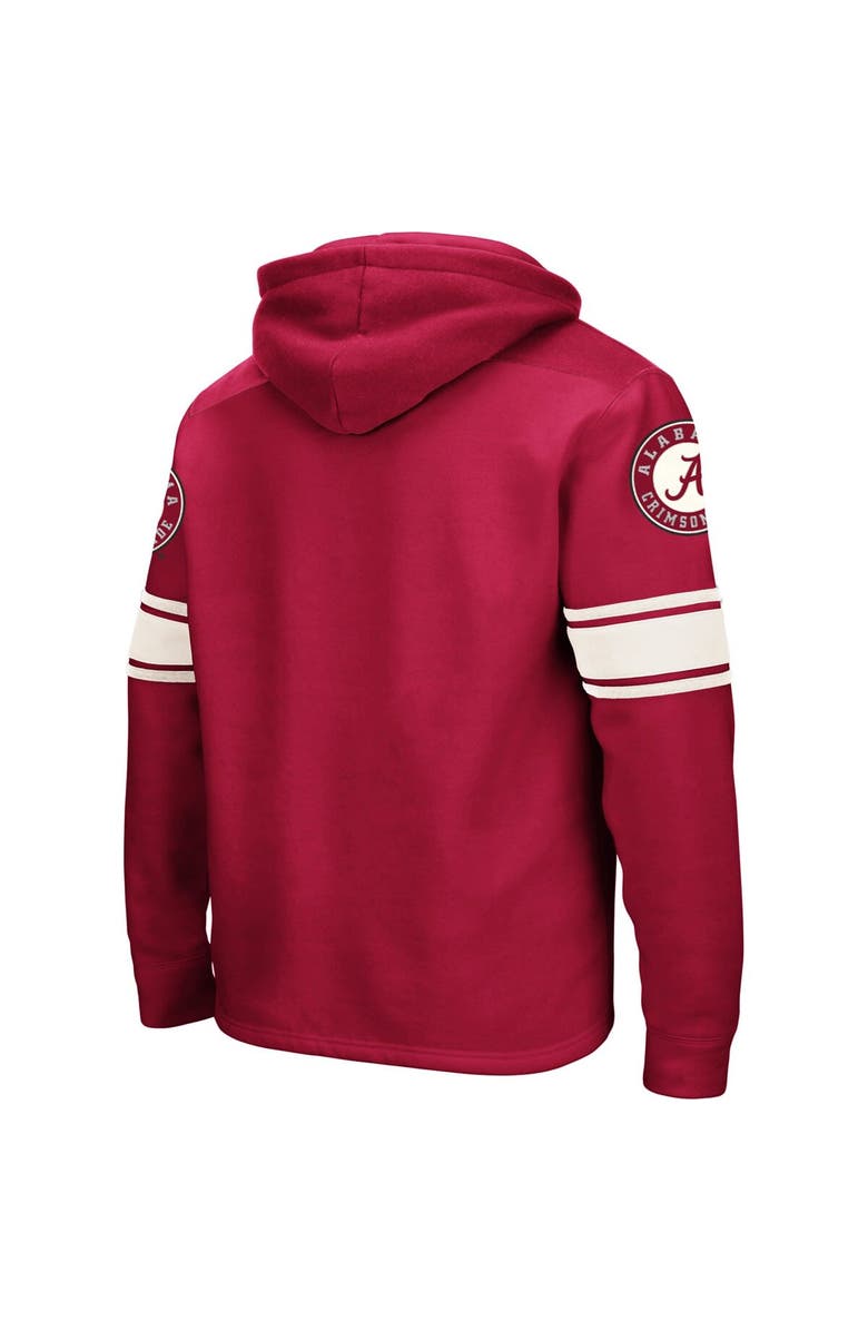 COLOSSEUM Men's Colosseum Crimson Alabama Crimson Tide 2.0 Lace-Up Pullover Hoodie, Alternate, color, Crimson