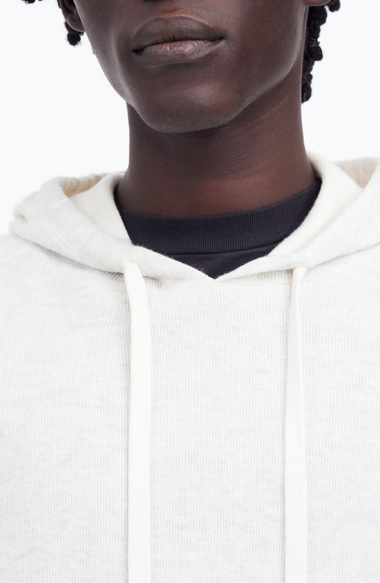 Madewell Heathered Rib Knit Hoodie, Alternate, color,