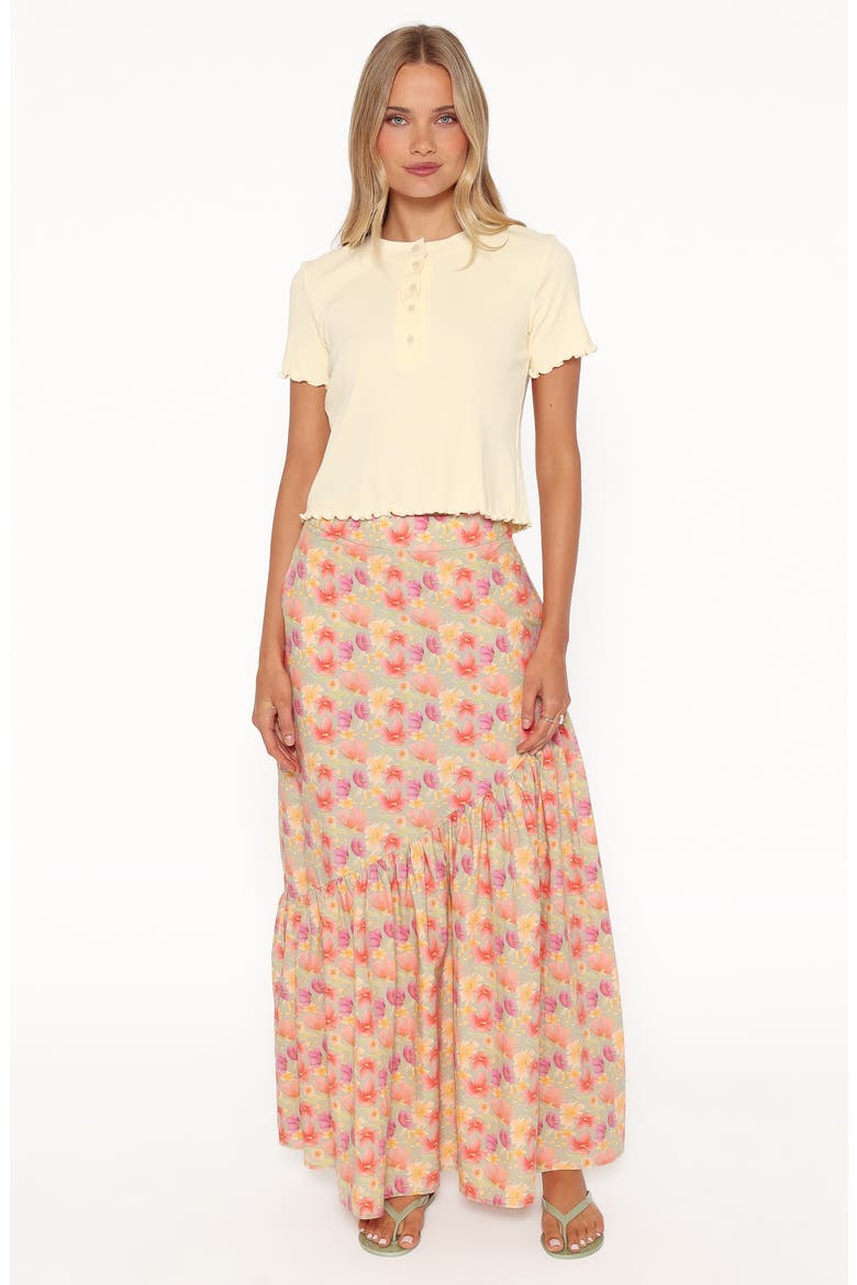 Shelbie Maxi Skirt, Alternate, color, SAGE WILDFLOWER