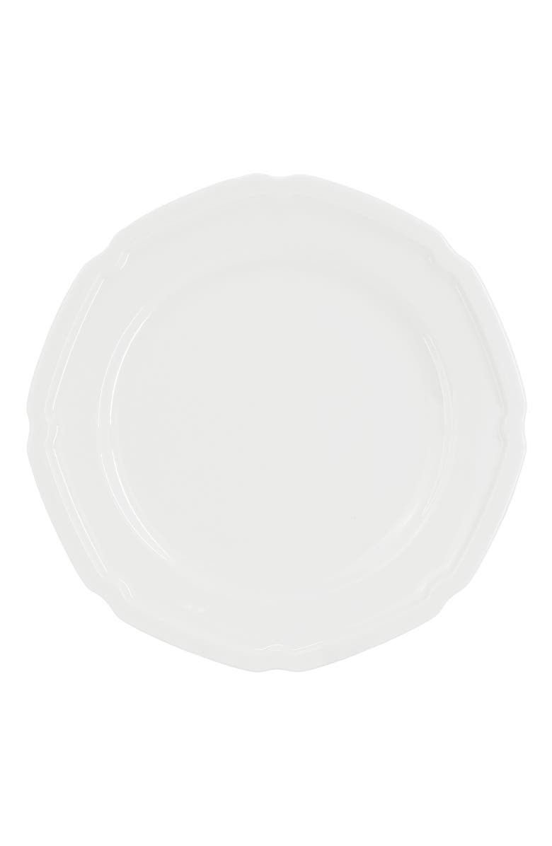 Meritage Bavaria 16 piece Scallop Rim Bone China Dinnerware Set, Alternate, color, White