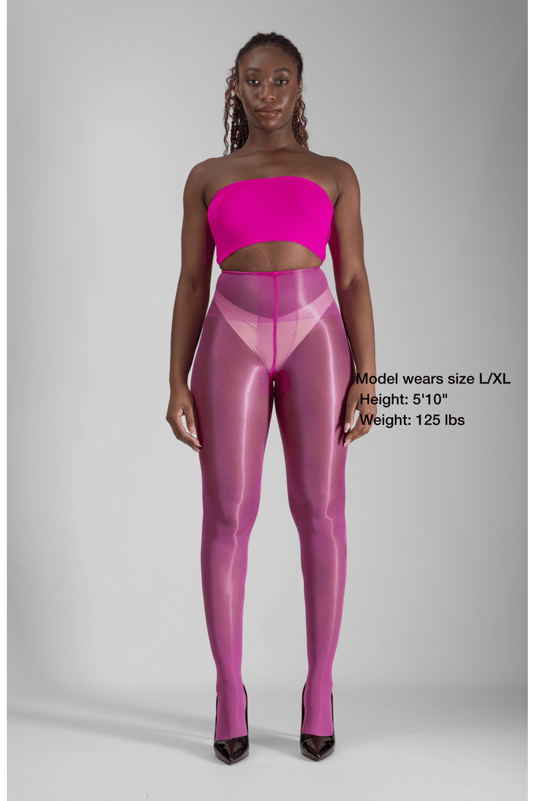 3-Pack Semi Sheer Glossy Shiny Pantyhose Tights, Alternate, color, Pink