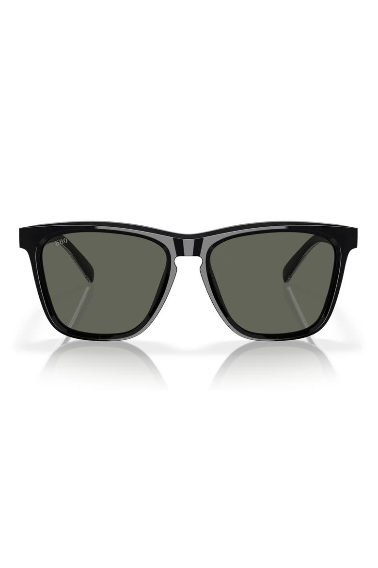 Ulu 56mm Square Sunglasses, Main, color, BLACK/ GRAY