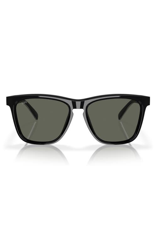 Costa Del Mar Ulu 56mm Square Sunglasses in Black/Gray 