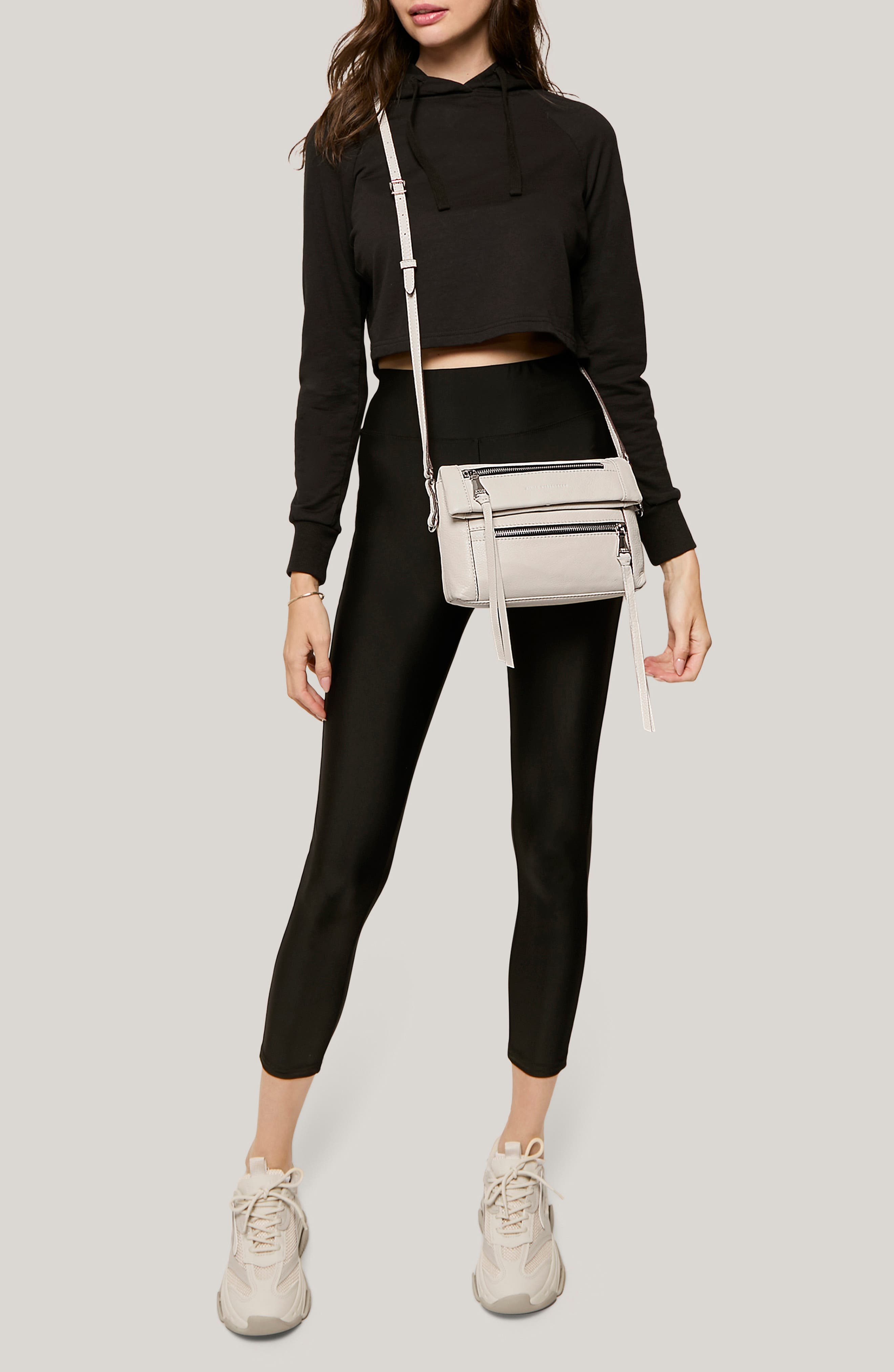 Crosstown Double Entry Leather Crossbody Bag, Alternate, color, CHALK