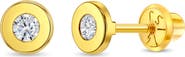 In Season Jewelry 14k Round Bezel Earrings