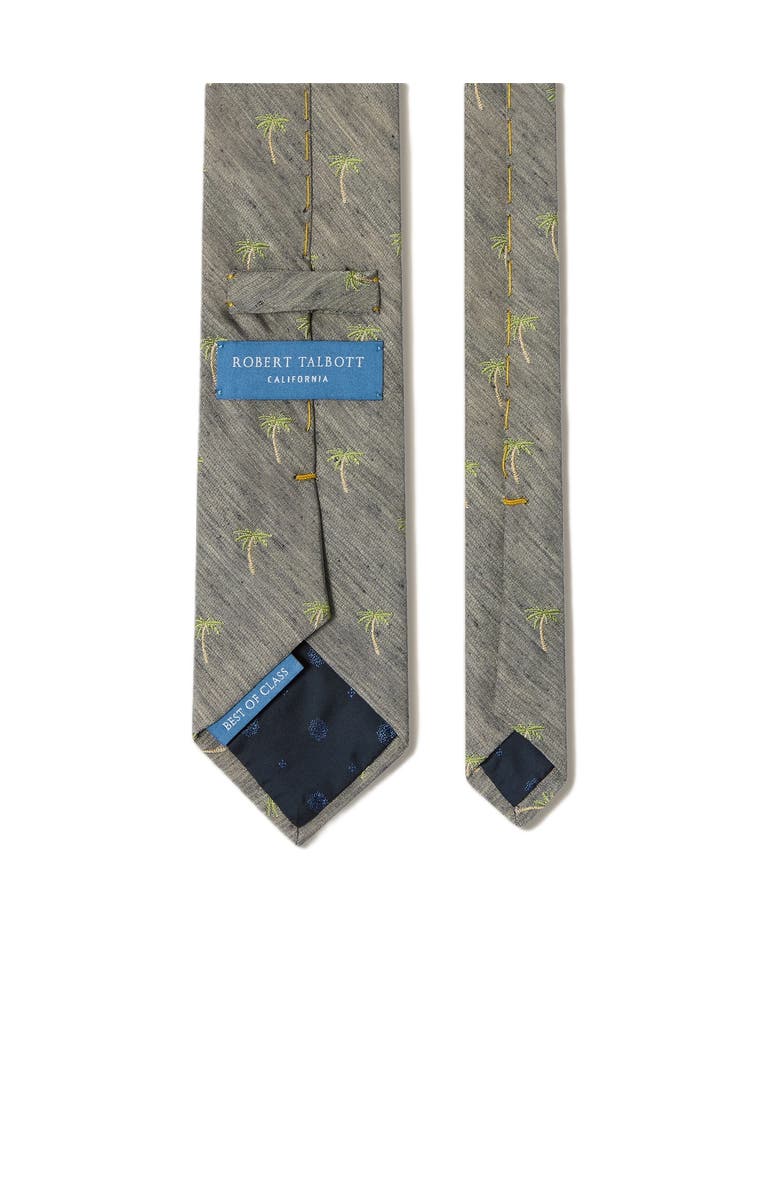 Robert Talbott Robert Palm Silk Linen Best of Class Necktie, Alternate, color, Navy
