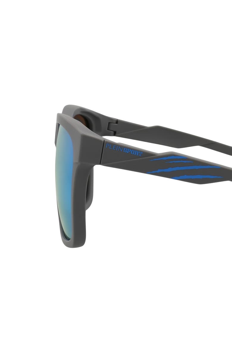 PHILIPP PLEIN Sport 56mm Square Sunglasses, Alternate, color, Grey Grey Blue