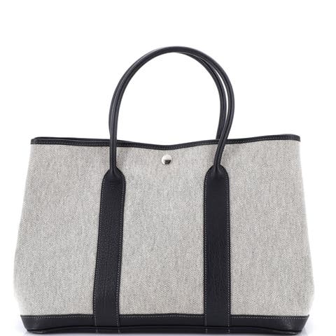 Garden Party Tote Toile and Leather 36