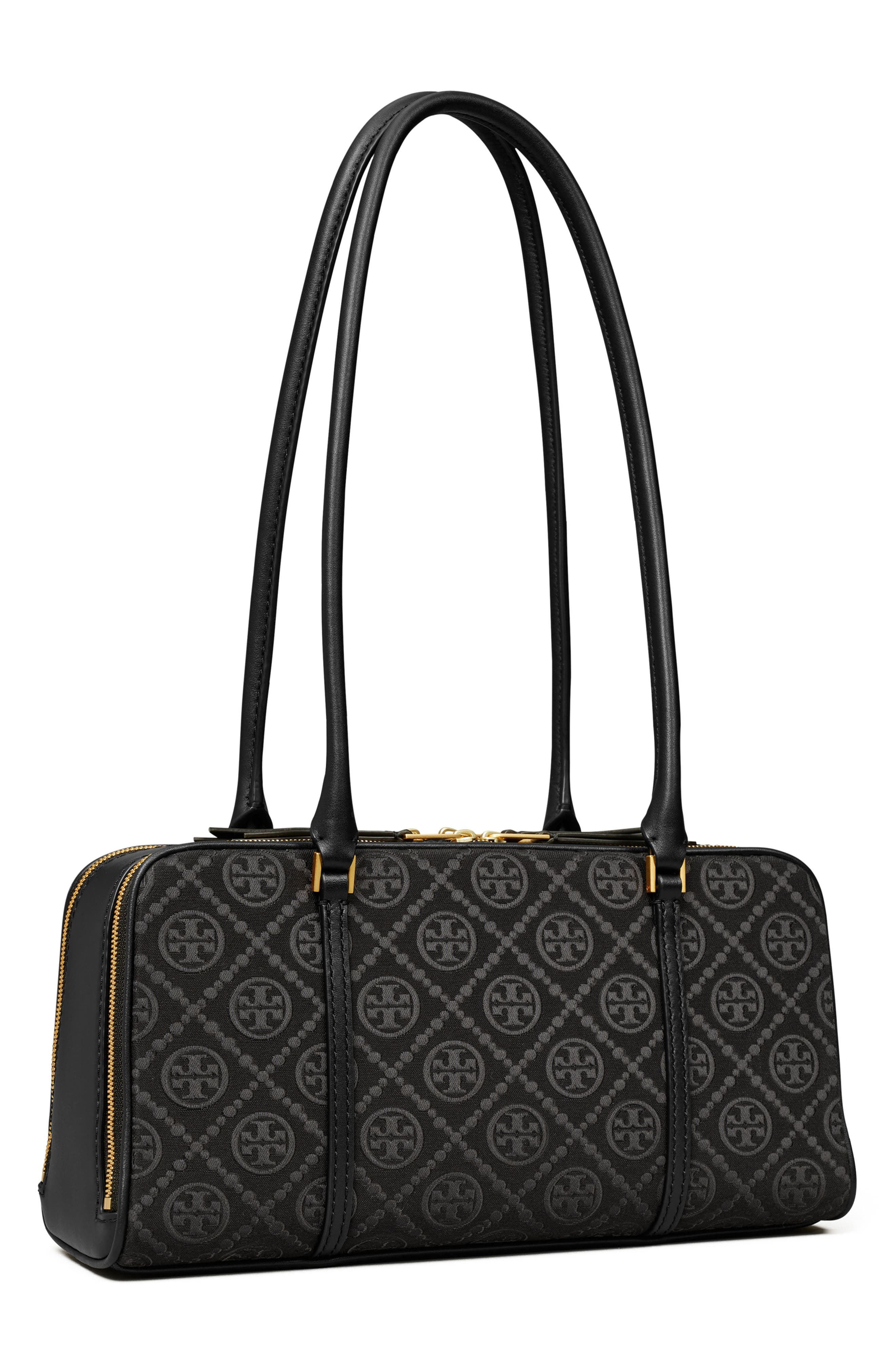 Tory Burch T Monogram Small Marshmallow Leather Satchel, Alternate, color, 