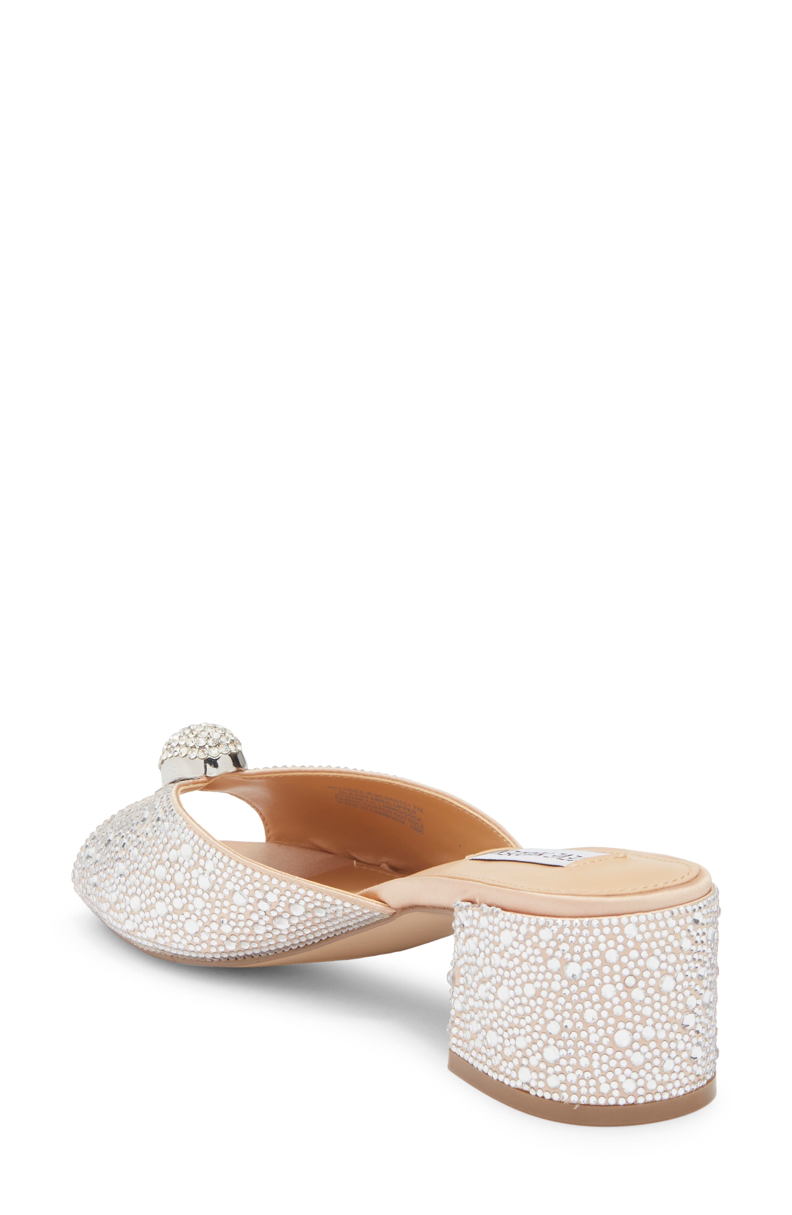 Steve Madden Melodee Crystal Embellished Slide Sandal, Alternate, color, Rhinestone