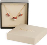 Nadri Natural Beauty Crystal Cluster Stud Earrings & Necklace Set