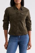 Democracy Ruched Sleeve Corduroy Jacket
