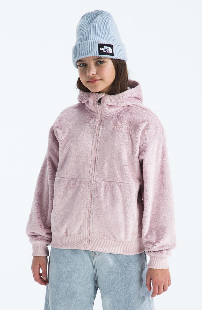 The North Face Kids' Osito High Pile Fleece Full Zip Hoodie, Alternate, color, Pale Blossom