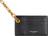 Balmain Pulse card holder in Monogram jacquard