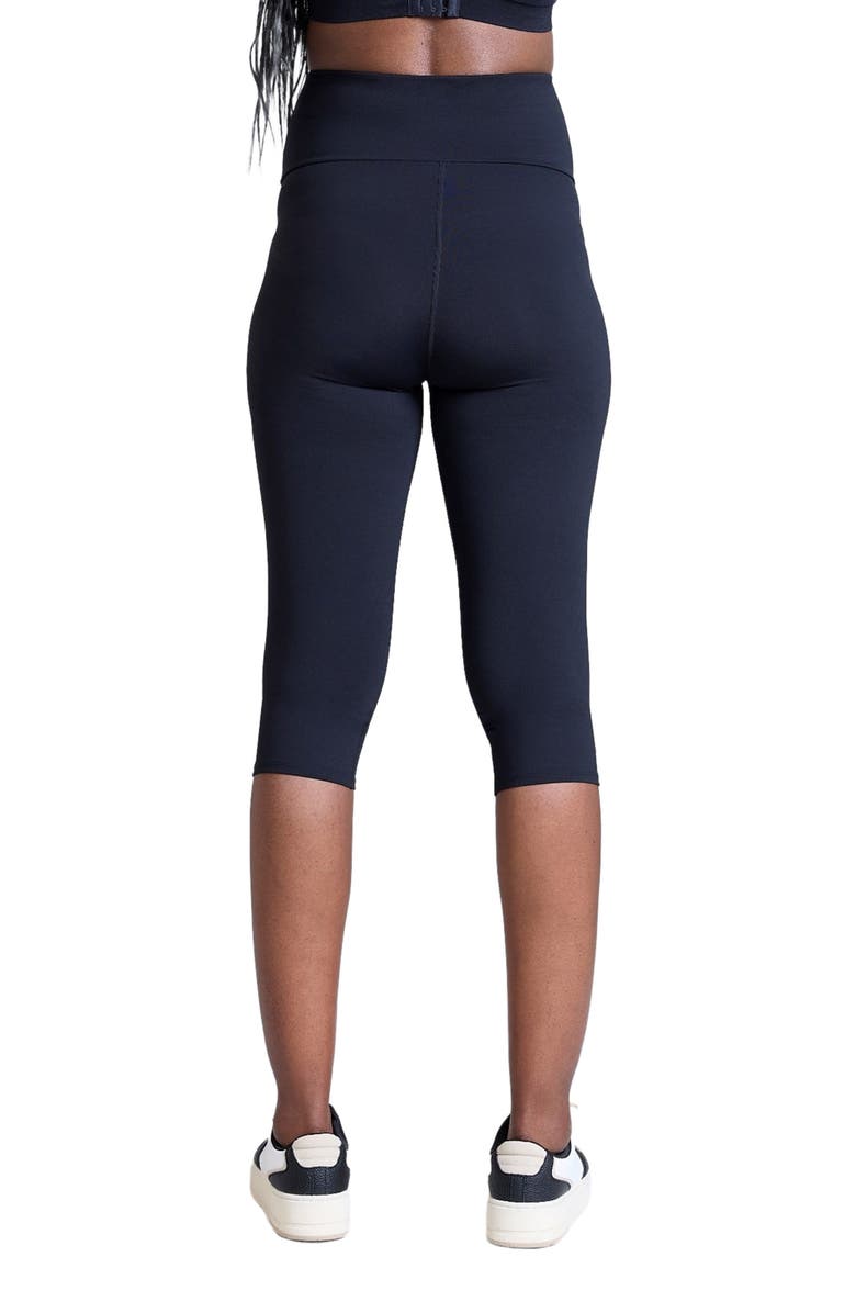 MOTHERHOOD MATERNITY Over the Belly Active Capri Legging, Alternate, color, Black