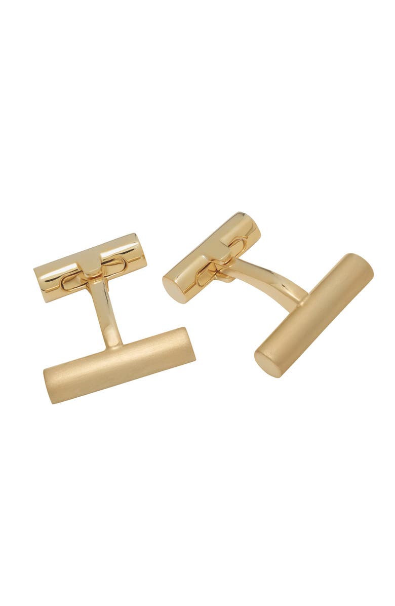 Link Up Gold Tone Bar Cufflinks, Main, color, Gold