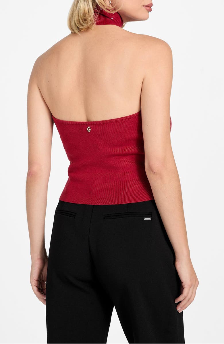 GUESS Minara Turtleneck Halter Sweater, Alternate, color, Red