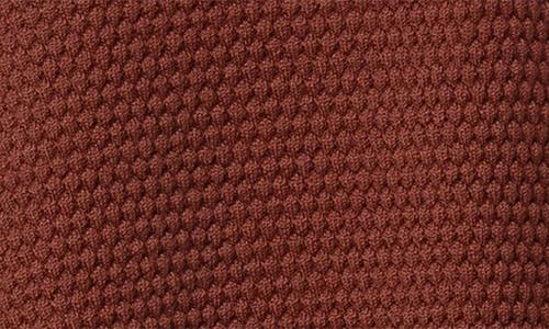 Eton Merino Wool Pop Stitch Long Sleeve Polo In Red