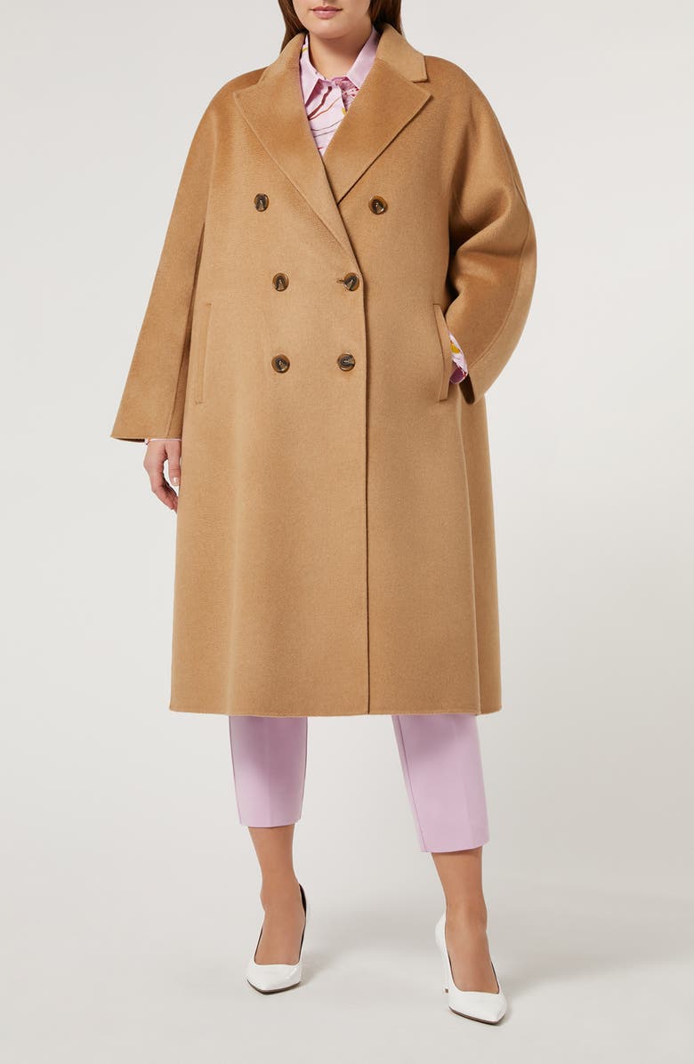 Marina Rinaldi Bratto Double Faced Virgin Wool Trench Coat, Main, color, 