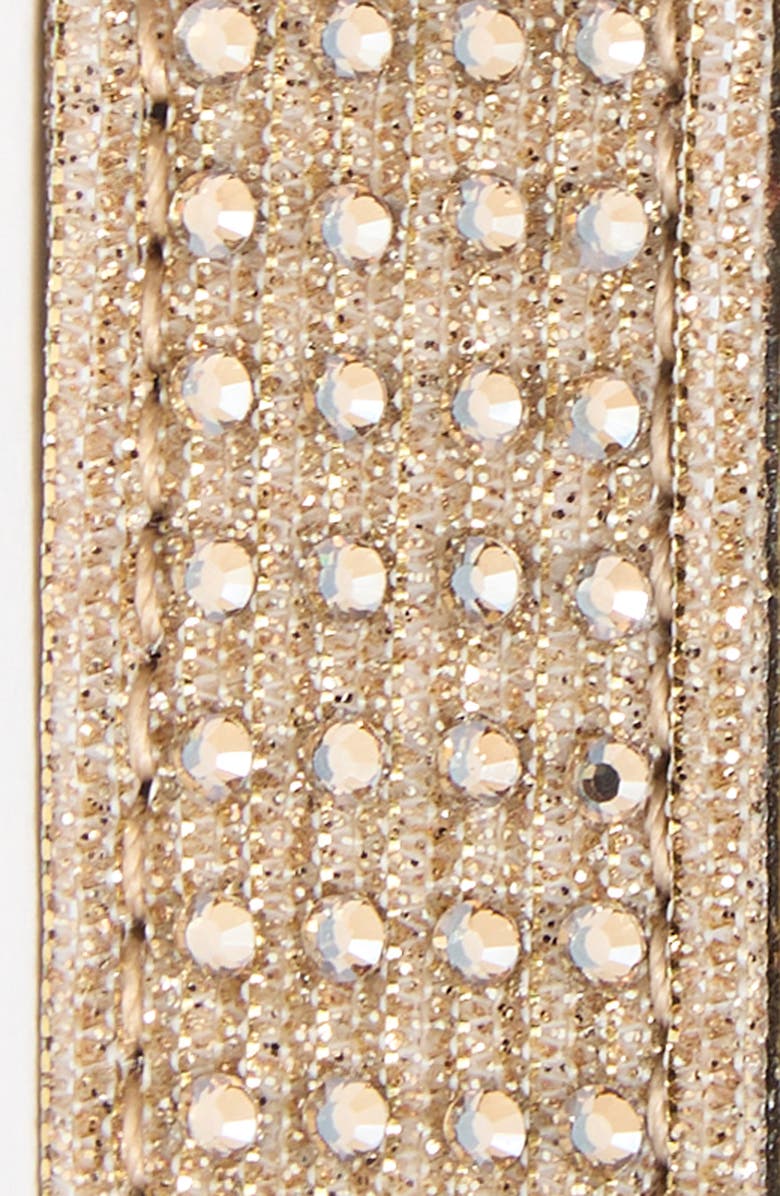 Kurt Geiger London Crystal Embellished Belt, Alternate, color, Beige/Antique Brass