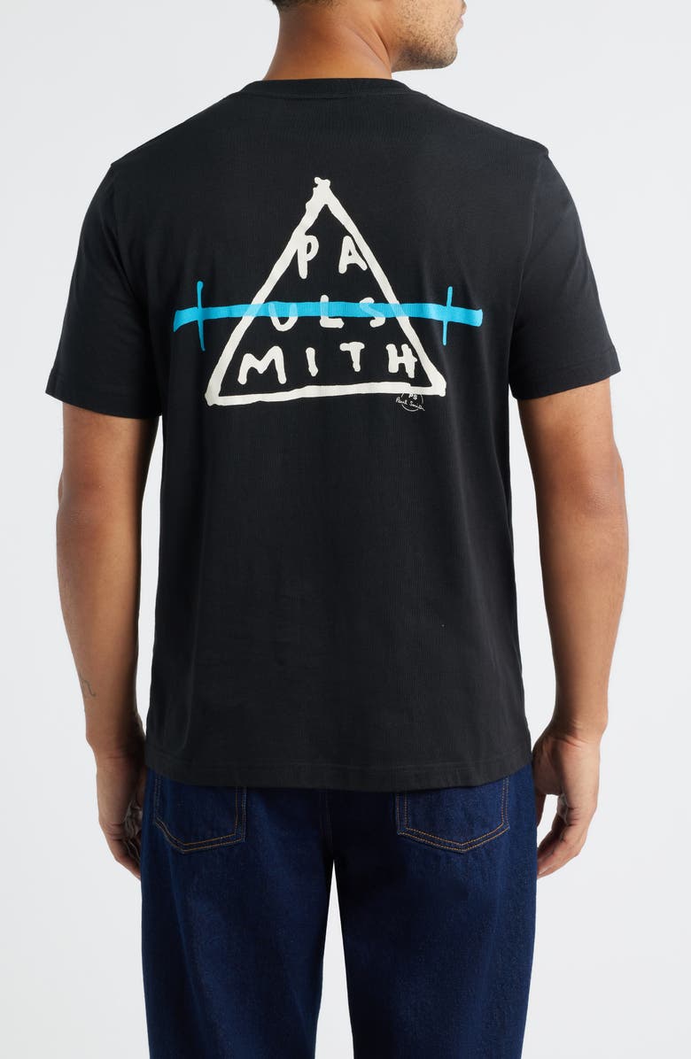 PS Paul Smith Regular Fit Triangle Organic Cotton Graphic T-Shirt, Alternate, color, Black