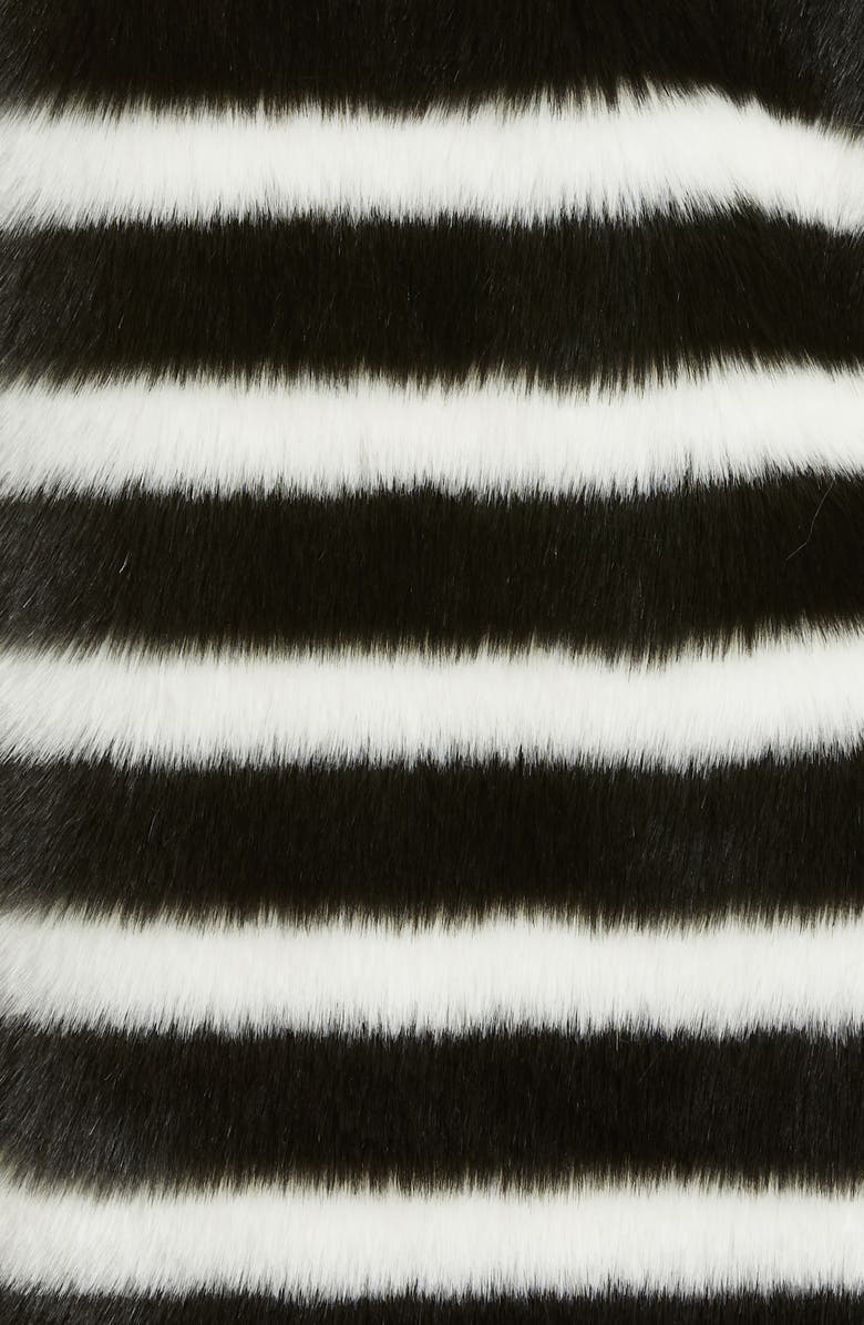 FRAME Jerry Stripe Faux Fur Coat, Alternate, color,