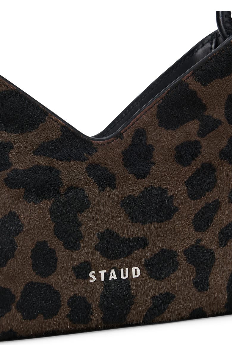 STAUD Valerie Genuine Calf Hair Shoulder Bag, Alternate, color, Leopard