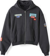 Cotton On Men's Cropped Zip Up Graphic Hoodie