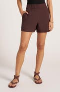 matty m. Ventura High Waist Linen Blend Shorts